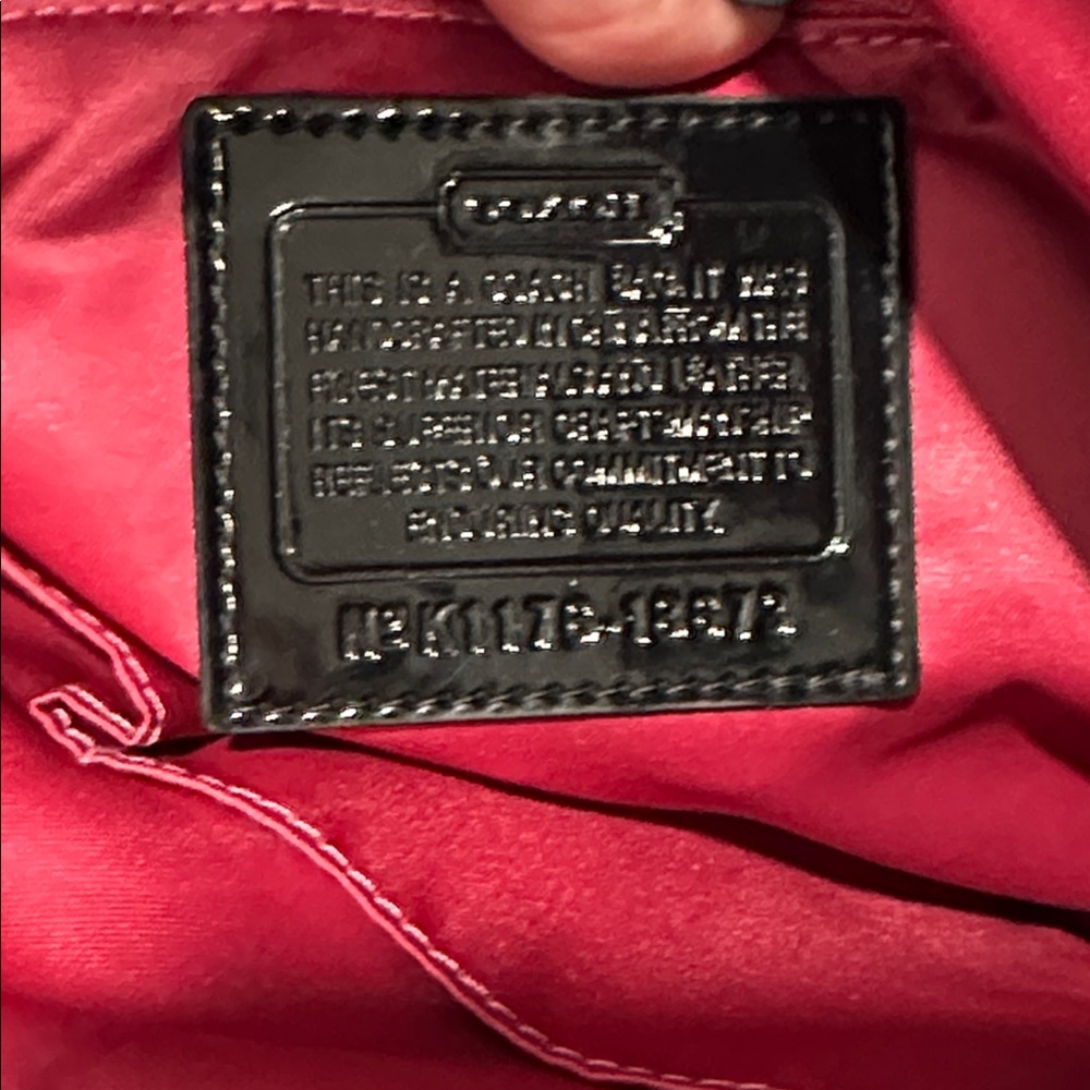 Coach Black Poppy Patent Leather Quilted Purse - Picture 8 of 8